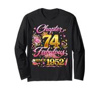 74th Birthday Queen Chapter 74 Fabulous Since 1952 Women Long Sleeve T-Shirt