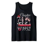 74th Birthday Queen Chapter 74 Fabulous Since 1952 Women Tank Top