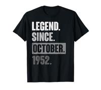 74th Birthday Vintage Retro Funny 74 Year Old October 1952 T-Shirt