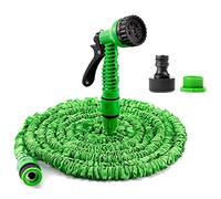 75/100/150/200 FT Expanding Hose Garden Hose 7-in-1 Spray Nozzle,with 3/4", 1/2" Fittings for Car Washing Dog Washing （75 FT,22.5m）