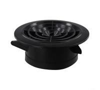 75-125mm ABS Rotary Louver Duct Inlet and Outlet Ceiling Ventilation Grille, Adjustable Air Volume, Black Round Vent Cover for Bathrooms and Offices(125mm)