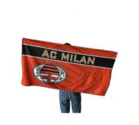 75*140cm Soccer Large Bath Towel Ac Milan Print Rectangular Bath Towel Beach Large Towel