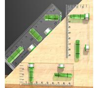 75 * 25 * 15MM, Acrylic Level Ruler with Magnet for Mini Level, 75-102mm Small Household Measuring Tool for Horizontal Vertical 45° Measurement, Transparent