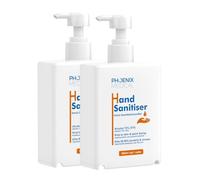 75% Alcohol Hand Sanitiser Gel | 500ml | Pump Dispenser | Kills 99.99% Bacteria - 2 Bottles