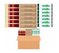 75 All-in-One Coffee Bundle - Rich Instant Coffee Sachets, Lakeland UHT Semi Skimmed Milk Sticks, Brown Sugar Sticks - 25x Each - Individually Wrapped Portions for Home, Office & Travel.