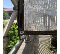 75% Aluminet Shade Cloth Reflective Garden Mesh Tarp with Grommets Sun Shade Cover for Greenhouse Flowers Patio Dog Crate 16x56 ft (5x17 m)