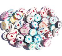 75 Assorted Wedding Favour Rock Sweets - Individually Wrapped - 20 Different Flavours and Messages - Vegan