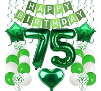 75 Balloons 75th Birthday Men Women Green 75 Years Birthday Man Decoration 75th Birthday Decoration Green Balloons 75th Birthday Man Woman Decoration Green 75 Years Decoration Party 75th Birthday