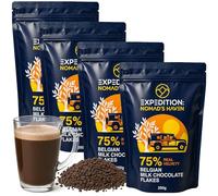 75% Dark Belgian Hot Chocolate Flakes Real Chocolate Vegan Drink Mix 1kg