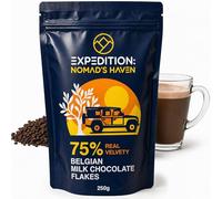 75% Dark Belgian Hot Chocolate Flakes Real Chocolate Vegan Drink Mix 250g