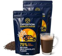 75% Dark Belgian Hot Chocolate Flakes Real Chocolate Vegan Drink Mix 500g