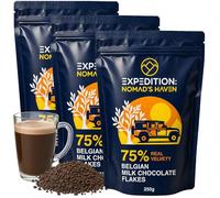 75% Dark Belgian Hot Chocolate Flakes Real Chocolate Vegan Drink Mix 750g | Real chocolate shavings, rich cocoa drink, vegan friendly, barista style, 750g catering pack