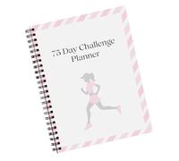 75 Day Challenge Planner Twin Coil Binding Daily Diet Workout Reading Tracking Journal Notebook 21x14cm Daily Goal Tracking Notebook