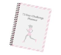 75 Day Challenge Planner Twin Wire Binding Softcover Daily Planner Notebook Fitness Reading Diet Journal 21x14cm Motivational Goal Setting