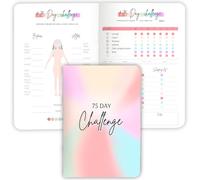75 Day Challenge Tracker Notebook A5 | Colourful 75 Day Fitness & Habit Journal with Measurement Pages, Weekly Goal & Habit Tracker, Meal Planner, Bonus Pull-Out Poster, 120gsm Paper
