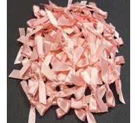 75 Double Sided, Polyester, Satin, Small Craft Bows (Pink)