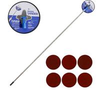 75 Inch Drywall Pole Sander with Extension Pole for Wall Cleaning and Polishing for Walls and Ceilings, Perfect for Painting, Complete with 6pcs Sanding Sheets (80/100/120/180/240/320 Grit)