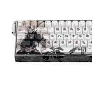 75 Keys Mechanical Keyboard Key Cap Set Chinese Three Kingdom Culture Characters Enhance Typing 60% 61 64 68 Keypad