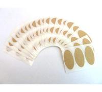 75 Labels, 40x20mm Oval, Light Brown, Colour Code Stickers, Self-Adhesive Sticky Coloured Labels