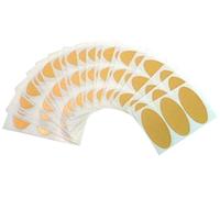 75 Labels, 40x20mm Oval, Matt Gold, Colour Code Stickers, Self-Adhesive Sticky Coloured Labels