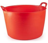 75 Litre Extra Large Flexi Tub Versatile Multi Purpose Flexible Rubber Storage Container Bucket (Red)