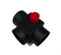 75 mm T-Piece Air Duct with Control Flap for Auxiliary Heater, Plastic Air Distributor for Webasto, Suitable for 75 mm Pipes Ducting