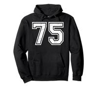 75 Number Seventy-Five Team Sports Grunge Varsity Matching Pullover Hoodie