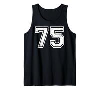 75 Number Seventy-Five Team Sports Grunge Varsity Matching Tank Top