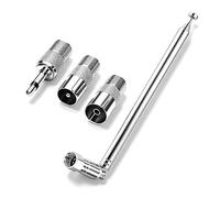 75 Ohm Telescopic DAB Radio Antenna, FM Indoor Aerial for HiFi AV Receiver Mini System - 76cm Length with F Connector