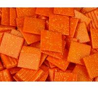 75 Pack Speckled Orange 20mm Vitreous Mosaic Tiles