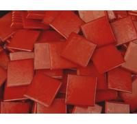 75 Pack Vermillion Red 20mm Vitreous Mosaic Tiles