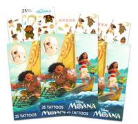 Moana Temporary Tattoos for Kids - Moana Party Favors Bundle with 75 Assorted Moana Temporary Tattoos Plus Stickers | Moana Party Supplies