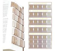 75 Pieces Bible Tabs, Laminated Study Tabs with Gold Lettering, Self-Adhesive Tabs for Old and New Testament, for Bible Journaling, Reading, Study and Reference Use, Khaki 5 Sheets