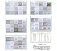 75 Pieces Blue Bible Tabs Set with Gold Foil & Metal Bookmark