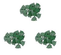 75 Pieces Christmas Tree Shape Decoration Decoration Wooden Buttons with Holes for Sewing Scrapbook Crafts