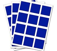 75 Royal Blue Squares - Removable Self Adhesive Waterproof Durable Vinyl Stickers - Digitally Cut to The Sticker Shape - Size 65mm