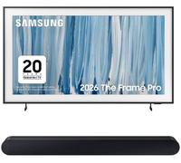 75" Samsung The Frame Pro Neo QLED 4K Art Mode Smart AI TV & HW-S60D/XU 5.0 All-in-One Sound Bar Bundle, Black