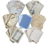 75 Sheets of Scrapbook Paper, AIFUDA Lace Edged Vintage Journaling Scrapbooking&Mesh Textured Paper Assorted Set for for Journal Embellishment Supplies DIY Craft Room Decor Wall
