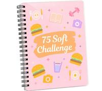 75 Soft Challenge Planner for Women - A4 Spiral 75 Soft Challenge Journal & 75-Day Book with PVC Waterproof Cover, Daily 75 Tracker, 75 Day Journal, Meal/Water/Workout/Reading Log, 100gsm No-Bleed