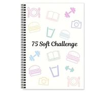 75 Target Soft Challenge Planner Notebook, A5 Soft Challenge Tracker, To Do List Note-Book, Spiral Weekly and Monthly Calendar Planners Note Book for Daily Work, Meal, Reading (1)