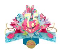 75 Today Happy 75th Birthday Pop-Up Greeting Card Love Kate's Pop Up Cards Her