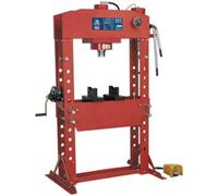 75 Tonne Heavy-Duty Air Hydraulic Press With Sliding Ram And Foot Pedal Control