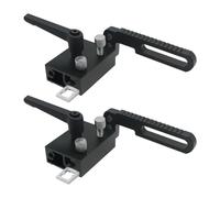 75 Type Miter Track Stop, T Slot Limiter T Track Locator, Aluminum Alloy Miter T-Slot Stop Woodworking Mitre Rail Stop T Rail Limiter for Sliding Chute, Workbench (2,Black)