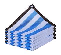 75% UV Protection Sunshade Canopy for Pergola Blue & White Striped Outdoor Shade Sail Thermal Insulation for Garden Patio Balcony (12m/9.8ft x 39.4ft)