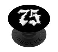 #75 White Number 75 Latino Sports Fan Team Cholo Easy PopSockets Adhesive PopGrip