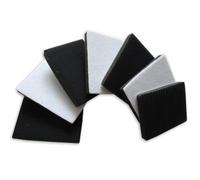 75 x 100 mm Hook and Loop Rectangle Sponge Interface Pad for Sander Backing Plate, Damping Support with 12 mm Thickness, Soft Foam for Improved Abrasive Cut and Edge Sanding (Black)