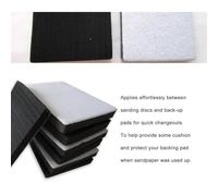 75 x 100 mm Rectangle Sponge Interface Pad for Sander Backing Pads - 12 mm Thick Damping Foam Pad Compatible with Orbital & De