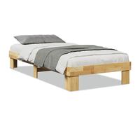 Vidaxl Bed Frame Without Mattress 75X190 Cm Small Single Solid Wood Oak