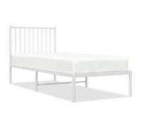 (75 x 190 cm, with headboard) vidaXL Metal Bed Frame with Headboard Bedroom Metal Platform Bed Base Bedstead