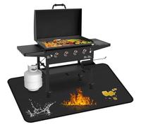 75 x 40 inch Under Grill Mats for Blackstone - Large Fireproof Grill Mat for Deck Protector, Double-Sided Waterproof Oil-Proof BBQ Floor Matt for Blackstone Griddle Accessories